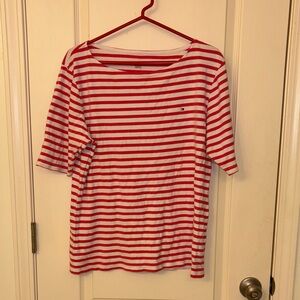 Pink and White Striped T-Shirt